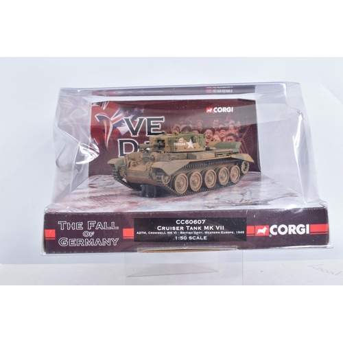 24 - FIVE BOXED CORGI CLASSICS VE DAY - THE FALL OF GERMANY MILITARY VEHICLES, all 1/50 scale, Krauss-Maf... 