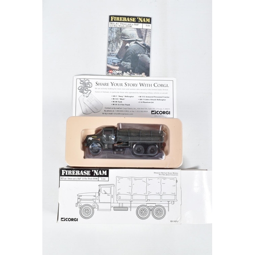 27 - FIVE BOXED CORGI CLASSICS MILITARY VEHICLES, Firebase Nam M35 A1 'Deuce and a Half' 2.5T Truck - USM... 