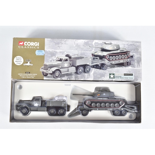 29 - SEVEN BOXED CORGI CLASSICS WWII MILITARY VEHICLE MODELS, three Diamond  T Tank Transporter Models, F... 