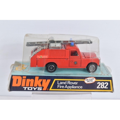 3 - SEVEN BOXED LATER ISSUE DINKY TOYS VEHICLES, Bedford CF Vans, 'Danish Post', No.410, 'John Menzies',... 