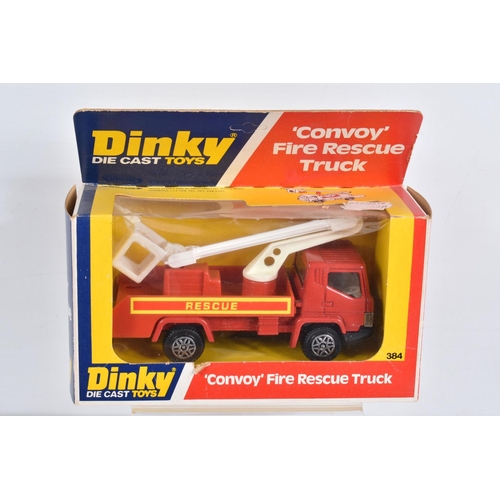 3 - SEVEN BOXED LATER ISSUE DINKY TOYS VEHICLES, Bedford CF Vans, 'Danish Post', No.410, 'John Menzies',... 