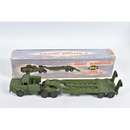 4 - TWO BOXED DINKY SUPERTOYS MILITARY VEHICLES, Thornycroft Mighty Antar Tank Transporter, No.660 and S... 