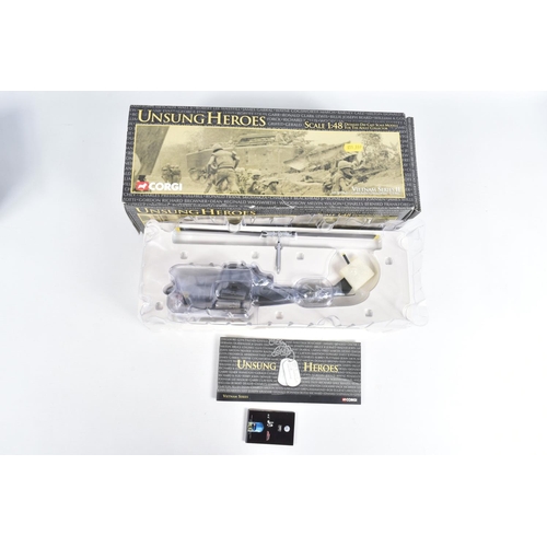 5 - FOUR BOXED CORGI CLASSICS UNSUNG HEROES VIETNAM SERIES II AND SERIES III HELICOPTER MODELS, 1/48 sca... 