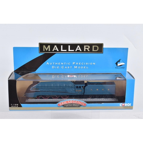 50 - EIGHT BOXED DIECAST 1/120 SCALE CORGI RAIL LEGENDS MODELS, to include one Mallard model numbered ST9... 