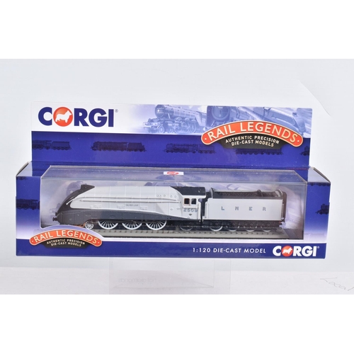 50 - EIGHT BOXED DIECAST 1/120 SCALE CORGI RAIL LEGENDS MODELS, to include one Mallard model numbered ST9... 