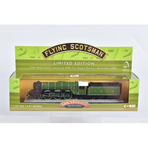 50 - EIGHT BOXED DIECAST 1/120 SCALE CORGI RAIL LEGENDS MODELS, to include one Mallard model numbered ST9... 