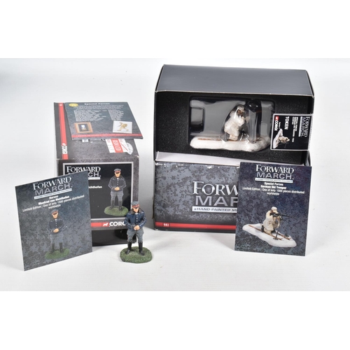 52 - TWELVE BOXED CORGI FORWARD MARCH HAND PAINTED METAL 1.32 SCALE FIGURES, to include a Battle of  The ... 