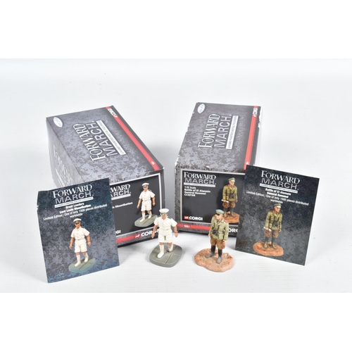 52 - TWELVE BOXED CORGI FORWARD MARCH HAND PAINTED METAL 1.32 SCALE FIGURES, to include a Battle of  The ... 