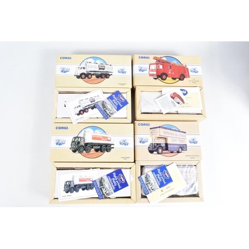 7 - NINE BOXED CORGI CLASSICS TRUCK/LORRY MODELS, Bedford O series Pantechnicon -  John Mason, No.97089,... 