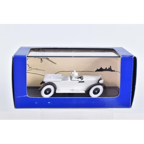 54 - SIX BOXED HERGE MOULINSART EN VOITURE TINTIN MODEL VEHICLES, the first is L'affaire Tournesol Voitur... 