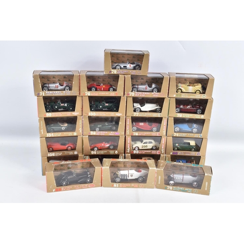 56 - TWENTY THREE BOXED BRUMM DIECAST VEHICLES, to include  a R70 Mercedes W125, model no. HP 646, a R71 ... 