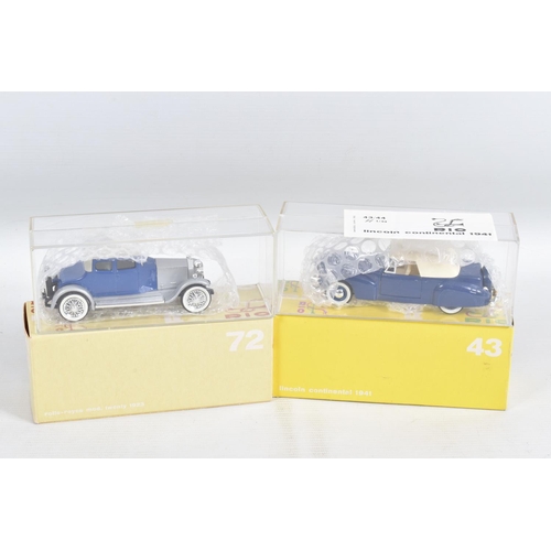 60 - THIRTY EIGHT BOXED 1:43 SCALE RIO MODELS  VEHICLES, to include a No. 8 Isotta Fraschini, a No. 9 Iso... 