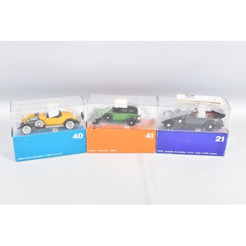 60 - THIRTY EIGHT BOXED 1:43 SCALE RIO MODELS  VEHICLES, to include a No. 8 Isotta Fraschini, a No. 9 Iso... 