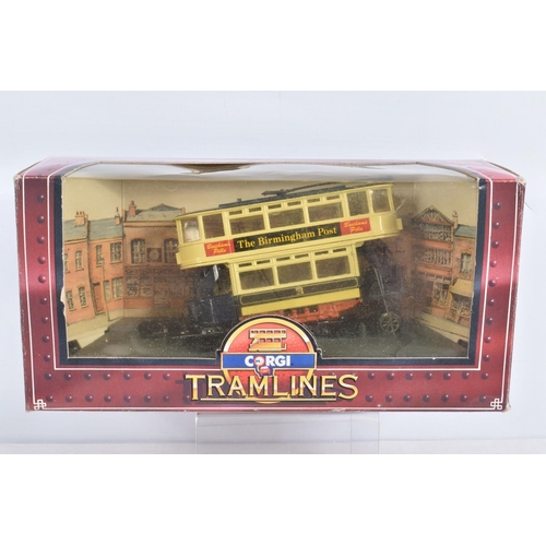 62 - TWELVE BOXED CORGI MODEL TRAMLINES, to include a Wolverhampton Tram D990/4, a Croydon Tram D991/6, a... 