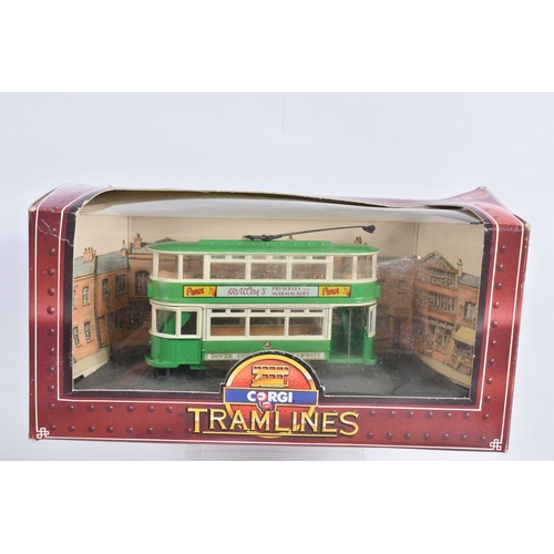 62 - TWELVE BOXED CORGI MODEL TRAMLINES, to include a Wolverhampton Tram D990/4, a Croydon Tram D991/6, a... 