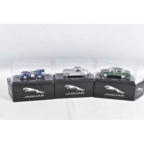 67 - THIRTY BOXED ATLAS EDITIONS JAGUAR MODEL VEHICLES, model numbers include 4 641 122, 4 641 112, 4 641... 