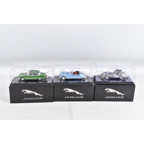 67 - THIRTY BOXED ATLAS EDITIONS JAGUAR MODEL VEHICLES, model numbers include 4 641 122, 4 641 112, 4 641... 