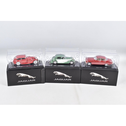 67 - THIRTY BOXED ATLAS EDITIONS JAGUAR MODEL VEHICLES, model numbers include 4 641 122, 4 641 112, 4 641... 