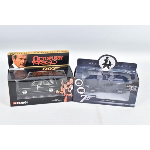 69 - TWO BOXES OF CORGI 007 MODEL VEHICLES AND OTHER MODELS, some Corgi models include 1:36 scale CC06803... 