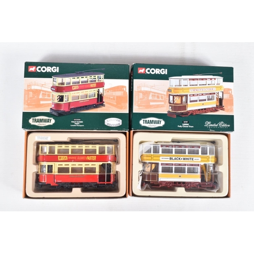 70 - FOURTEEN BOXED  CORGI LIMITED EDITION DIECAST MODEL TRAMWAY CLASSICS, to include a Blackpool Single ... 