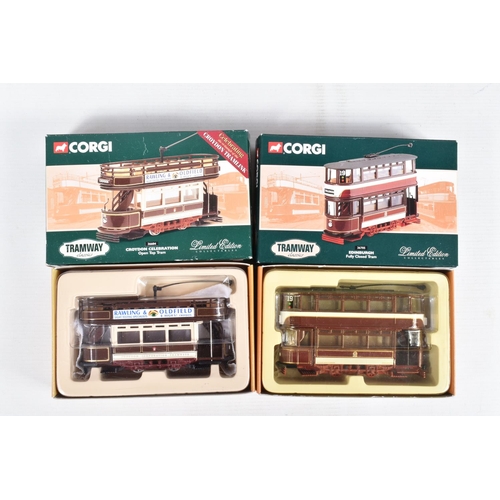 70 - FOURTEEN BOXED  CORGI LIMITED EDITION DIECAST MODEL TRAMWAY CLASSICS, to include a Blackpool Single ... 