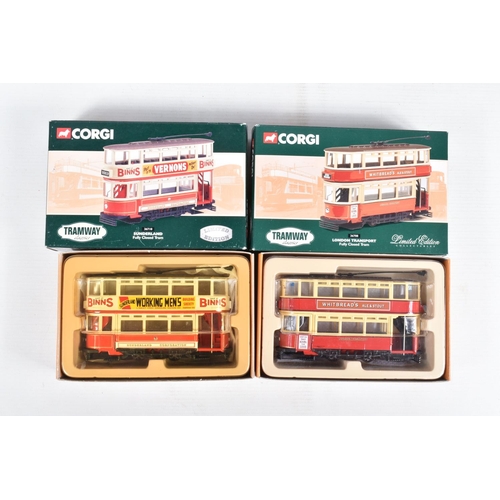 70 - FOURTEEN BOXED  CORGI LIMITED EDITION DIECAST MODEL TRAMWAY CLASSICS, to include a Blackpool Single ... 