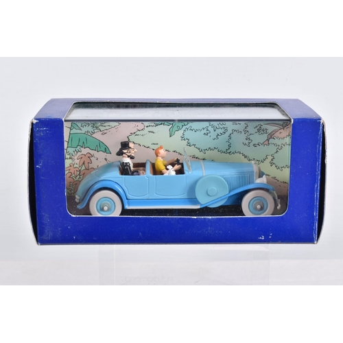 76 - SIX BOXED EN VOITURE TINTIN MODEL VEHICLES, the first is a Le Taxi De Tintin En Amerique, numbered 2... 