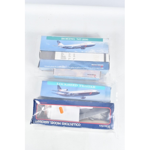 80 - A COLLECTION OF THIRTEEN COLLECTORS MODEL AEROPLANE MODELS, to include a British Airways, Monarch Ai... 