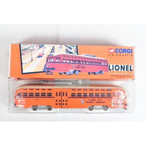 81 - TEN BOXED DIECAST CORGI MODEL PCC STREETCARS (TRAMS), to include two diecast collectibles model tram... 