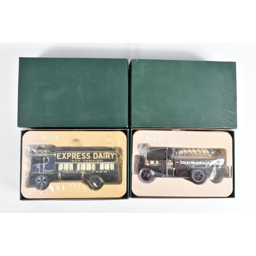 83 - FIVE BOXED DIECAST CORGI STEAM ENGINE MODELS, to include a Sentinel drop side waggon - Express Dairy... 