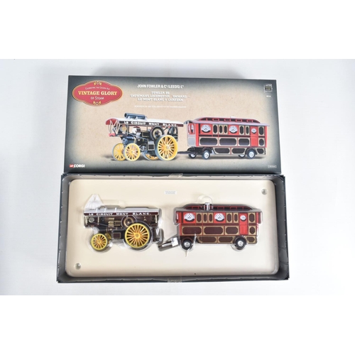 86 - SEVEN BOXED DIECAST CORGI VINTAGE GLORY OF STEAM MODELS, model numbers include 80110, 80305, 80202, ... 