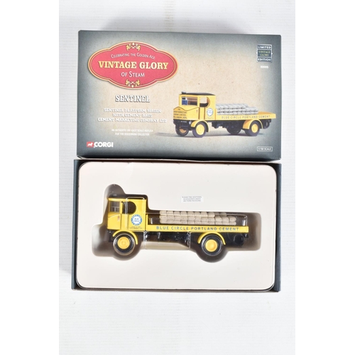 86 - SEVEN BOXED DIECAST CORGI VINTAGE GLORY OF STEAM MODELS, model numbers include 80110, 80305, 80202, ... 