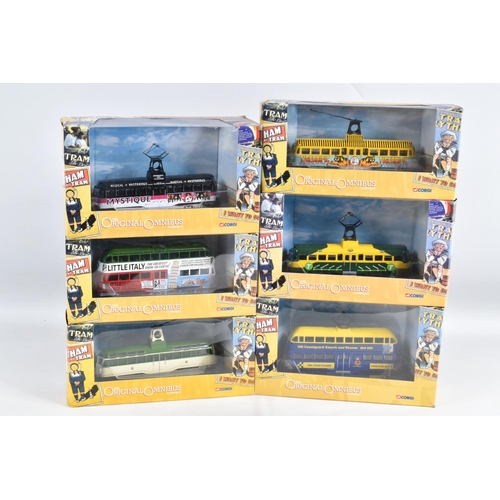 92 - EIGHTEEN BOXED DIECAST CORGI THE ORIGINAL OMNIBUS MODELS, model numbers incldue OM43504, OM43505, OM... 