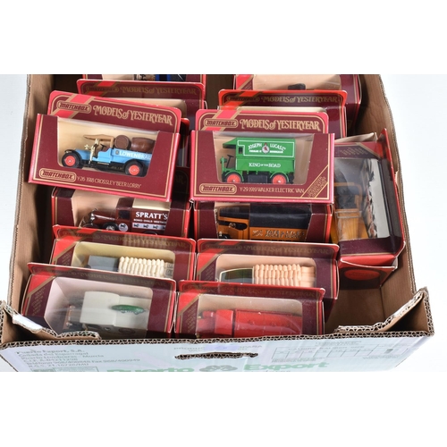 93 - THREE TRAYS CONTAINING A LARGE QUANTITY OF BOXED MATCHBOX MODELS OF YESTERYEAR, some of these includ... 