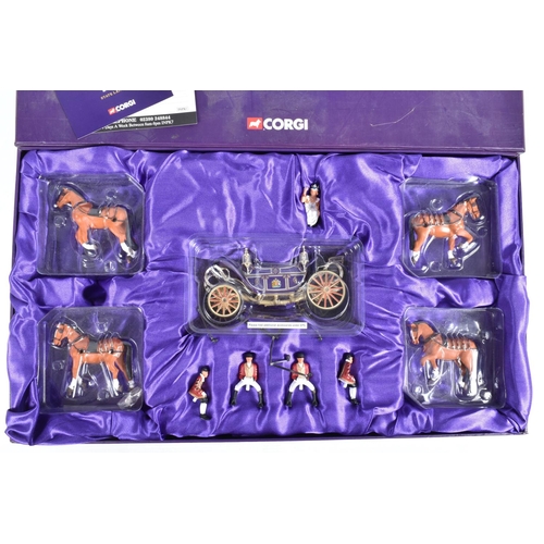 103 - A COLLECTION OF BOXED CORGI AND BRITAINS FIGURES AND SETS, to include a Corgi Queen Elizibeth II Gol... 