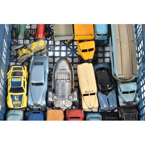 104 - A QUANTITY OF UNBOXED AND ASSORTED PLAYWORN DIECAST VEHICLES, to include Alfa Romeo racing car, No.2... 