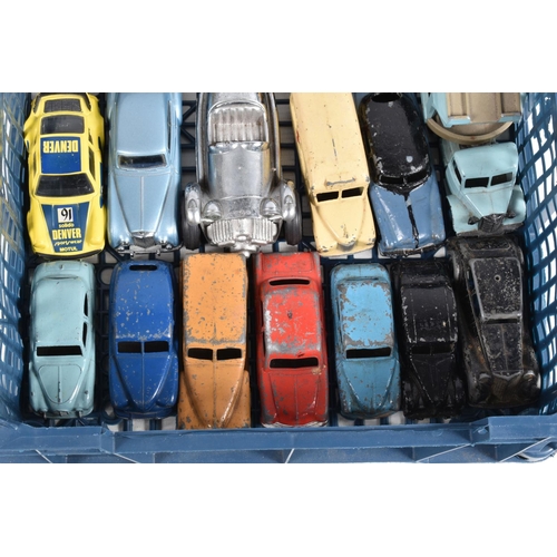 104 - A QUANTITY OF UNBOXED AND ASSORTED PLAYWORN DIECAST VEHICLES, to include Alfa Romeo racing car, No.2... 