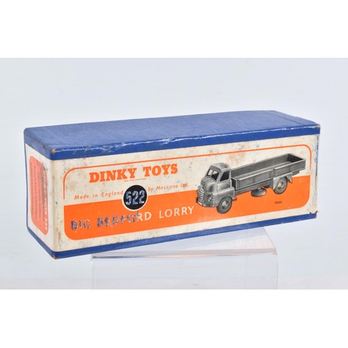 105 - THREE BOXED DINKY TOYS LORRY/TRUCK MODELS, all in playworn condition with paint loss, marking and we... 