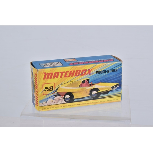 129 - SIX BOXED MATCHBOX SUPERFAST DIECAST MODEL VEHICLES, the first a no. 61 Blue Shark, blue body number... 