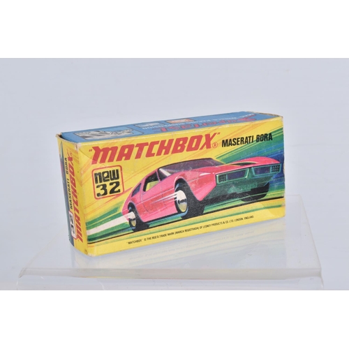 129 - SIX BOXED MATCHBOX SUPERFAST DIECAST MODEL VEHICLES, the first a no. 61 Blue Shark, blue body number... 