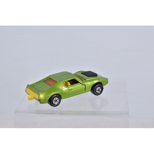 129 - SIX BOXED MATCHBOX SUPERFAST DIECAST MODEL VEHICLES, the first a no. 61 Blue Shark, blue body number... 