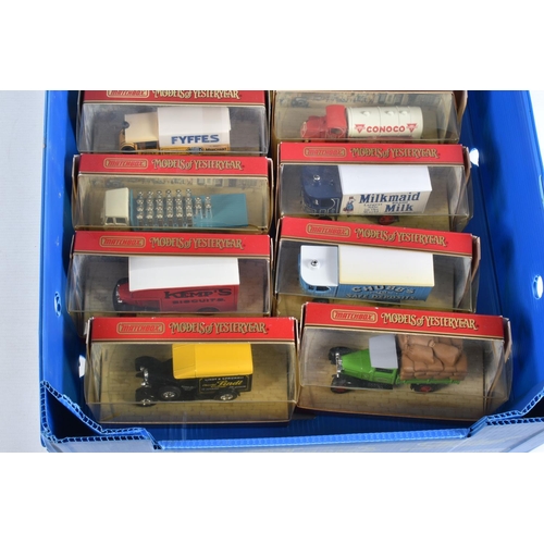 148 - THREE TRAYS CONTAINING A LARGE QUANTITY OF MATCHBOX MODELS OF YESTERYEAR MODEL VEHICLES, some models... 