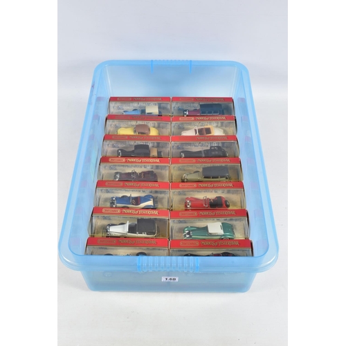 148 - THREE TRAYS CONTAINING A LARGE QUANTITY OF MATCHBOX MODELS OF YESTERYEAR MODEL VEHICLES, some models... 