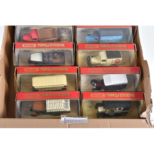 148 - THREE TRAYS CONTAINING A LARGE QUANTITY OF MATCHBOX MODELS OF YESTERYEAR MODEL VEHICLES, some models... 