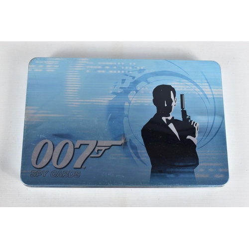 151 - TWO TINS OF G E FABBRI JAMES BOND SPY CARDS TRADING CARDS, partwork series from 2008, contents not c... 