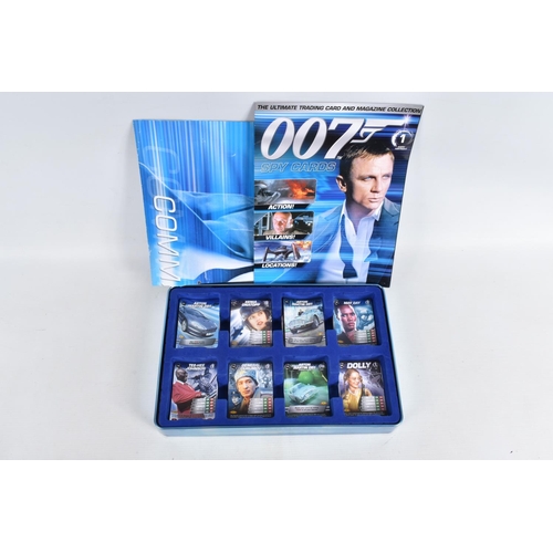 151 - TWO TINS OF G E FABBRI JAMES BOND SPY CARDS TRADING CARDS, partwork series from 2008, contents not c... 