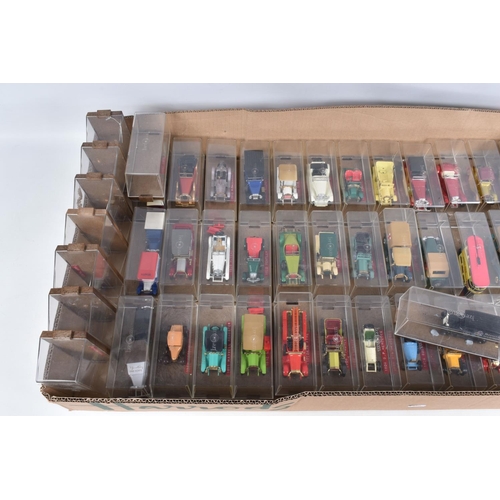 153 - THREE BOXES OF MATCHBOX MODELS OF YESTERYEAR, some models are in their original boxes and others hav... 