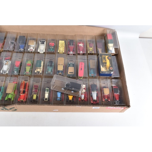 153 - THREE BOXES OF MATCHBOX MODELS OF YESTERYEAR, some models are in their original boxes and others hav... 