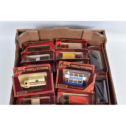 153 - THREE BOXES OF MATCHBOX MODELS OF YESTERYEAR, some models are in their original boxes and others hav... 