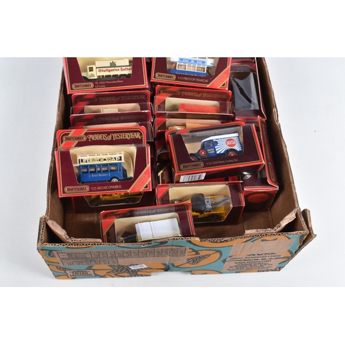 153 - THREE BOXES OF MATCHBOX MODELS OF YESTERYEAR, some models are in their original boxes and others hav... 